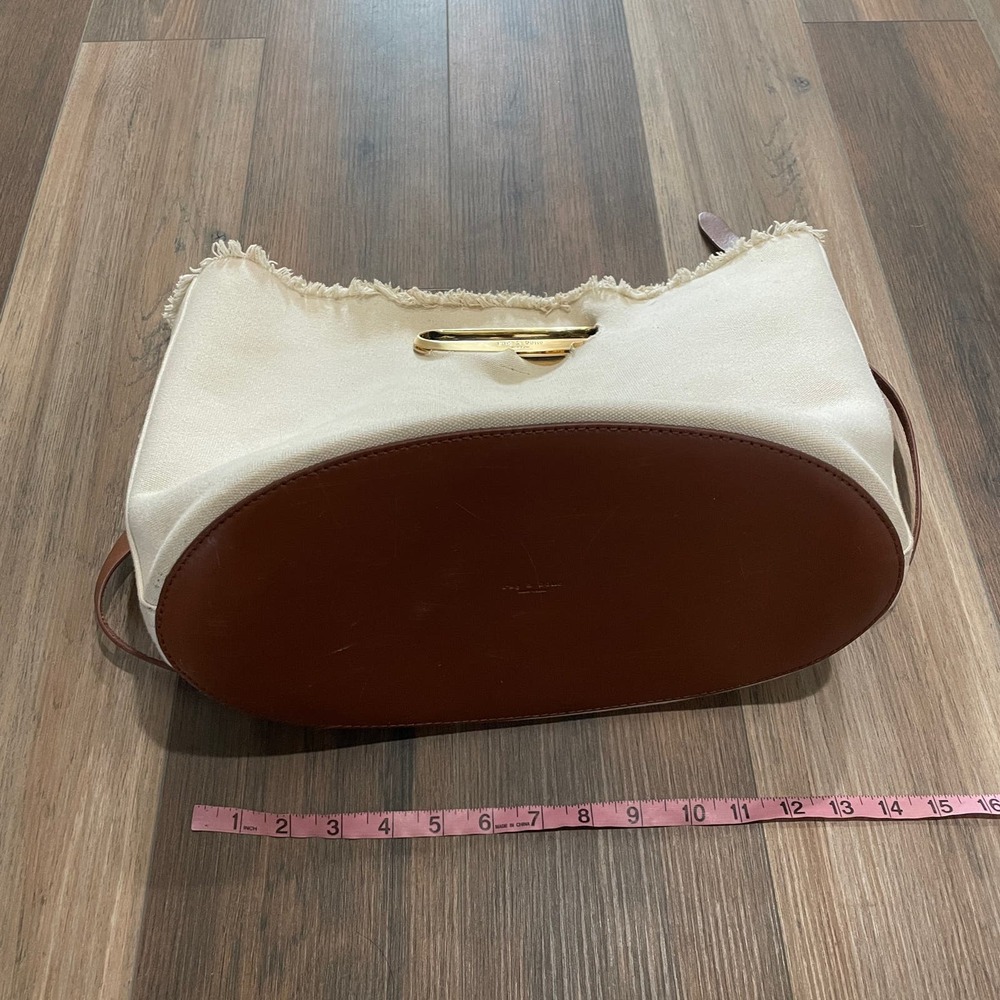 Rag & Bone Belize Canvas Tote Tan Brown Leather Shoulder Strap - Picture 12 of 14